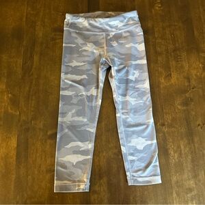 Athleta Girl Chit Chat Tight Legging Pant Purple Camo‎ S/7 Dance School Athletic